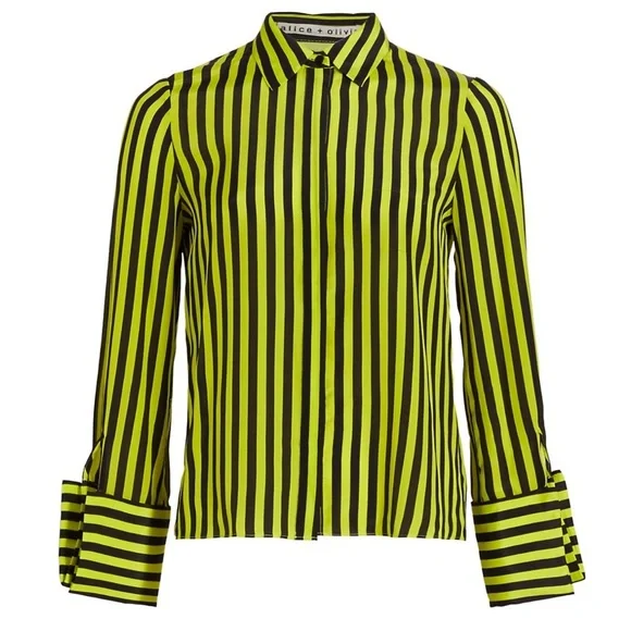 Alice and Olivia Willa silk blouse - Picture 2 of 16